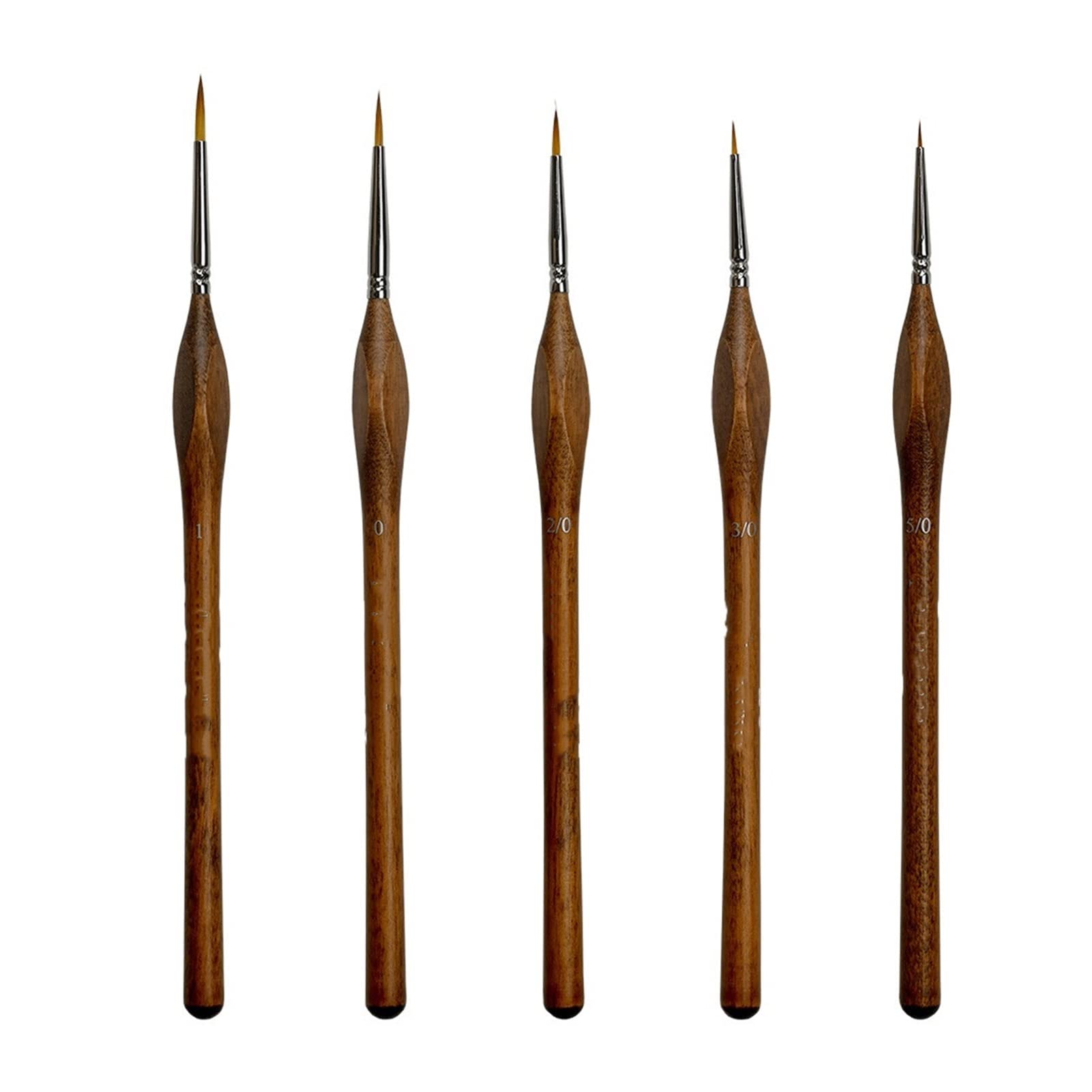 Runde Pinsel – 5-teiliges Set mit Holzgriff, Aquarell-Künstler-Kunstbedarf, Pinsel