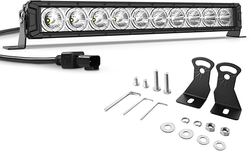 Miniatura 9 de Autofeel Barra de luz LED de 14 pulgadas, 60 W, 6300 lm, luces LED antiniebla para conducción todoterreno con luz de circulación diurna