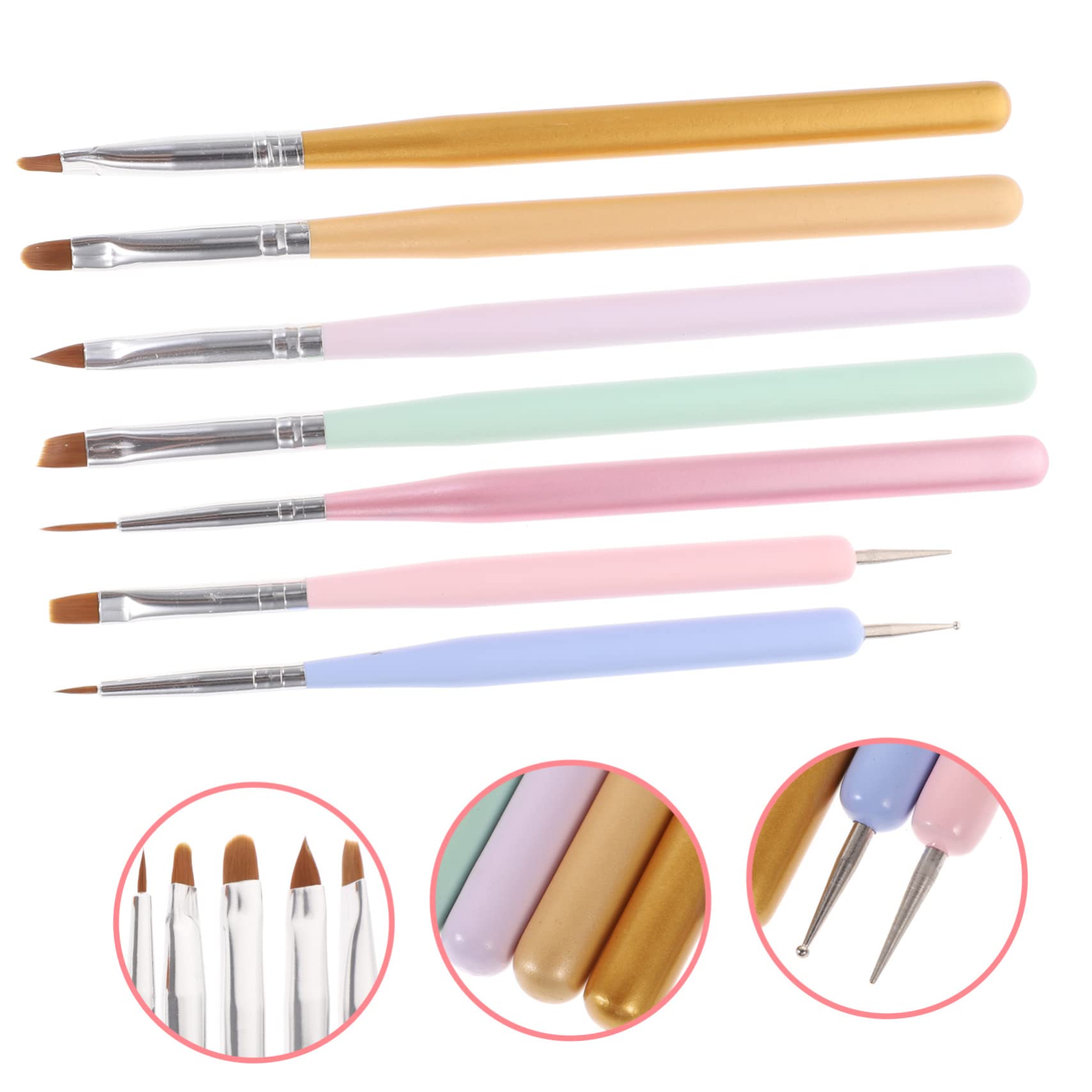minkissy 35pezzi Pennelli Per Nail Art Pennelli Per Manicure Multiuso Con Manico Strumenti Per Decorazioni Unghie Perfetti Per Professionisti e Fai Da Te