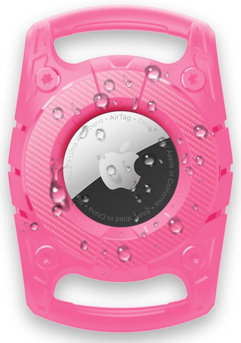 Appropriate with Airtag Keyring Waterproof Pet Airtag Canine Collar Holder, Anti-Misplaced Shock Resistant for Air Tag Holder Arduous TPU Airtag Canine Collar Case for Key,Backpack,Baggage,Cat,Canine GPS Tracker