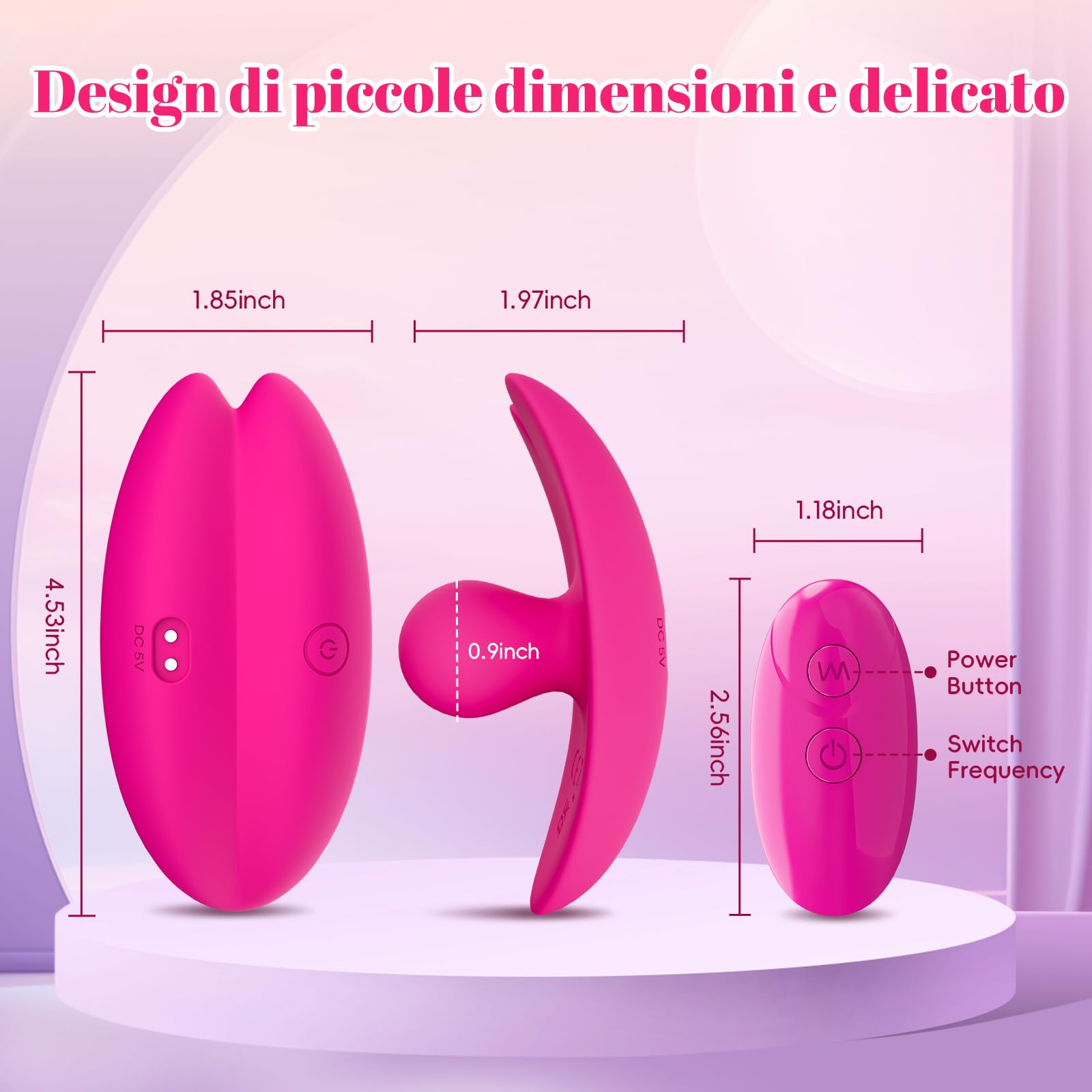Vibratore Dildo Vibratori per Donne Ovetto Vibrante Telecomando Sex Toys Sessuali per Donna,Stimolatore Clitorideo G-Spot Vibrazione con 10 Modalità di Vibrazione,Vibratore Wireless per Coppia