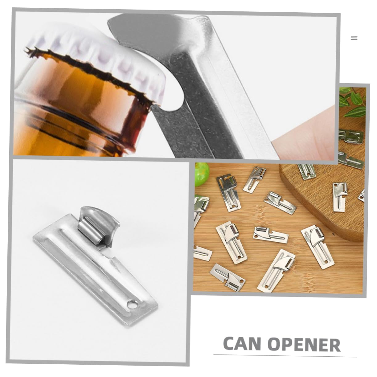 Amosfun 5 Juegos Abrelatas De Acero Inoxidable Abridor De Botellas De Contador De Cerveza Abrebotellas Automatico Abrebotellas Cerveza Destapador De Cerveza Abrelatas De Mano 10 Uds * 5