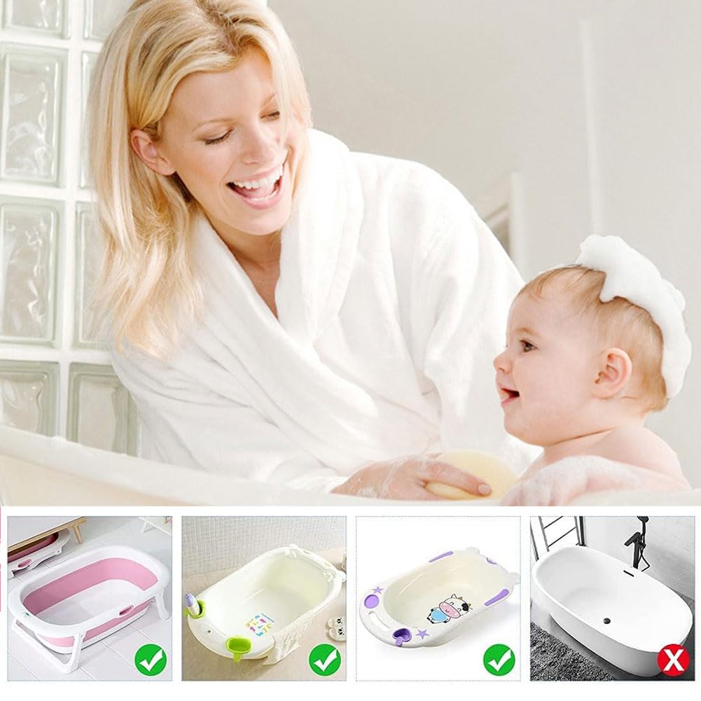 Riduttore Vaschetta Bagnetto Neonato, Cuscino Bagnetto Neonato, Riduttore Bagnetto Neonato, Tappetino da Bagno per Neonati, Galleggiante Tappetino da Bagno Per Bambini, per Bambino 0-3 anni