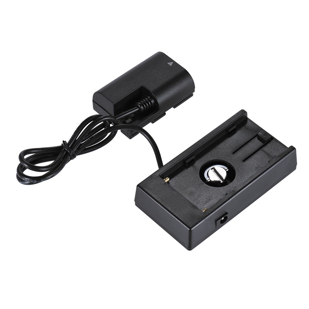 Andoer F970 NP-F Battery Power Supply Plate Mount System with Full-Decoding Dummy Battery for Canon 