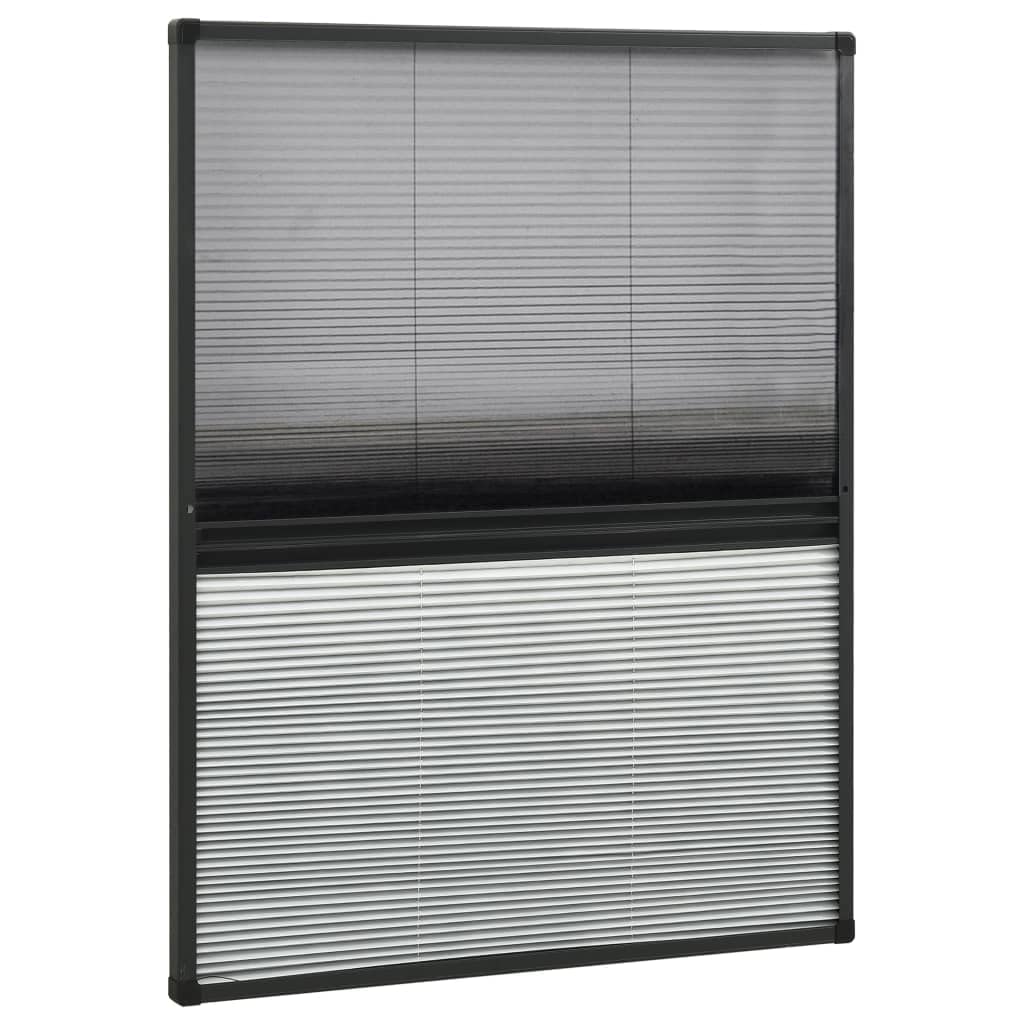 Zanzariera per finestra in alluminio, 80 x 100 cm, con persiana, protezione solare per finestre, soggiorno, camera da letto, ufficio