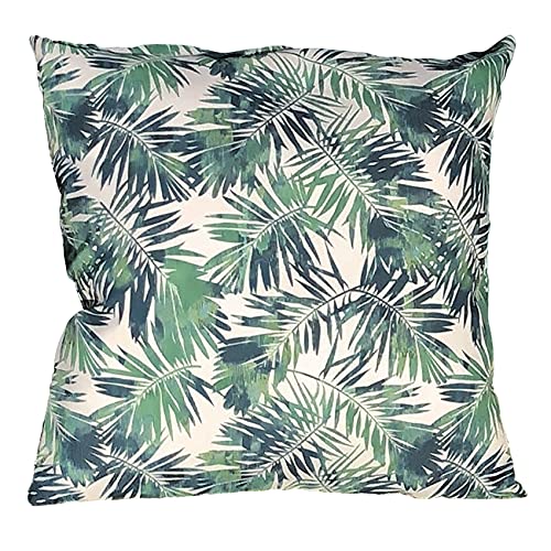 Alan Symonds Funda de cojín cuadrada de hoja de la selva resistente al agua al aire libre jardín comedor silla dispersión (45,72 x 45,72 cm)