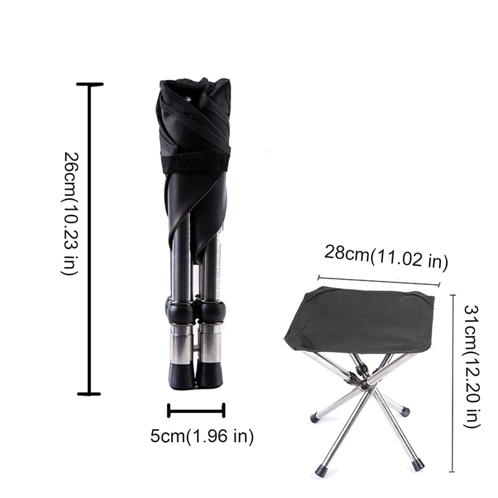 Sedia Pieghevole Da Esterno Portatile: Compatta, Leggera E Super Robusta (fino A 200kg!) - Perfetta Per Campeggio, Picnic, Spiaggia - 3