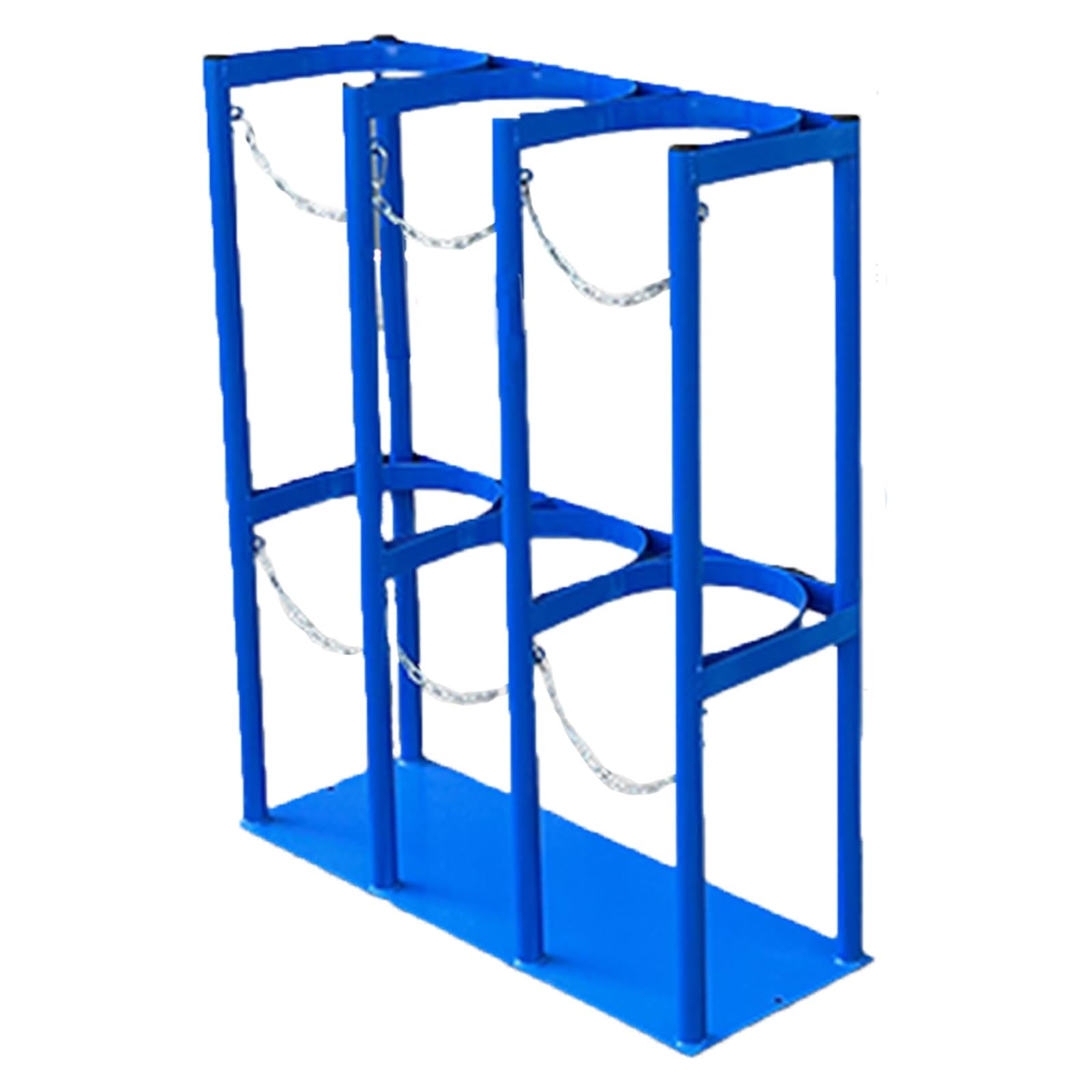 WXPGFEQ Heavy-Duty Commercial Gas Cylinder Rack for Secure Storage of Oxygen, Nitrogen, Argon, Hydrogen & CO2 Tanks