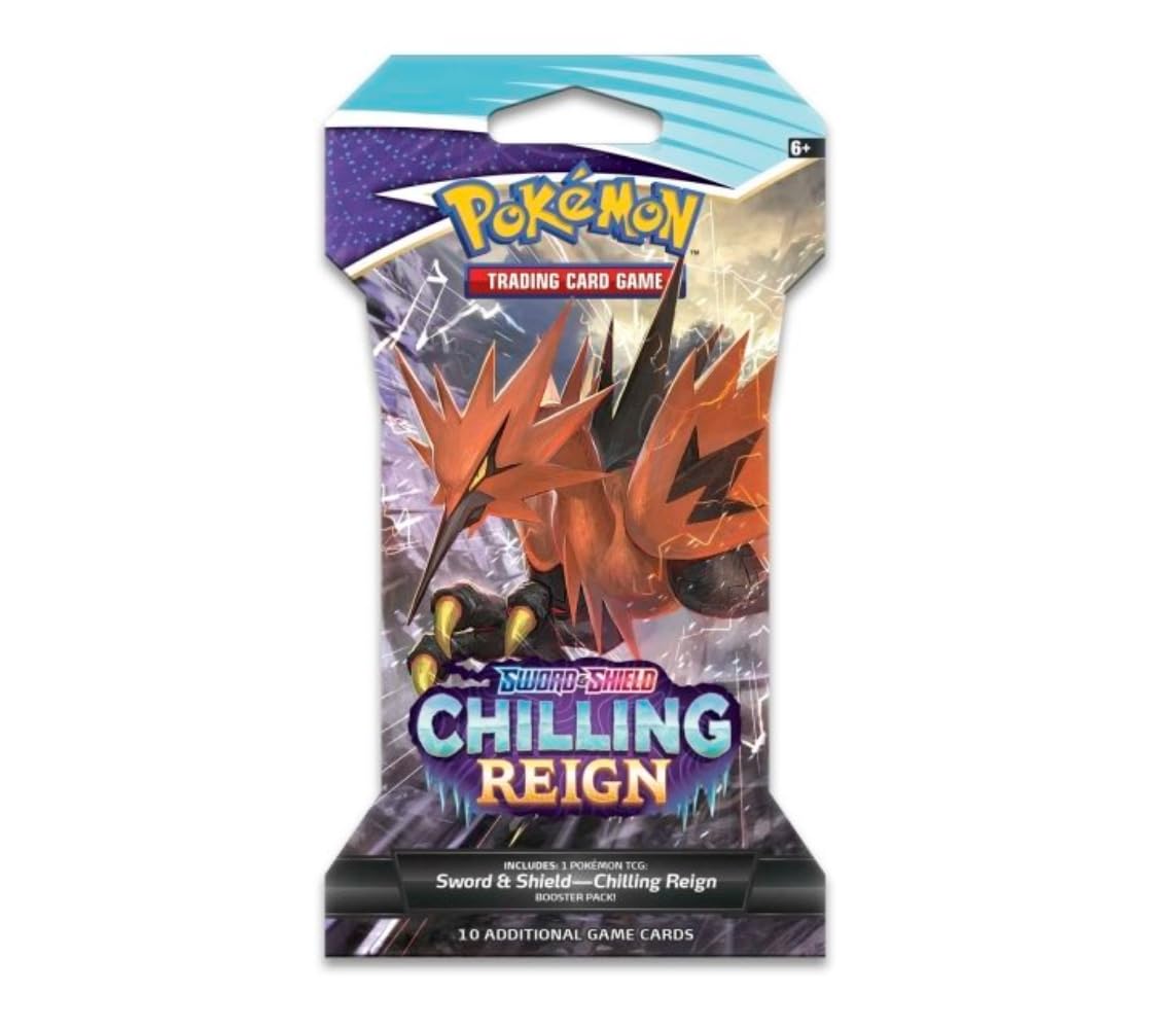 Amazon.com: Pokemon Sword & Shield Chilling Reign Sleeved Booster