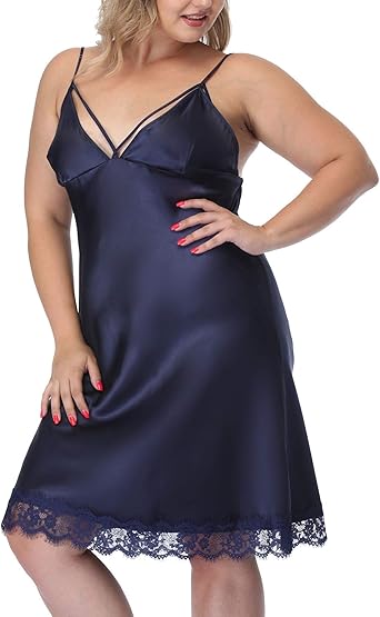 plus size satin slip