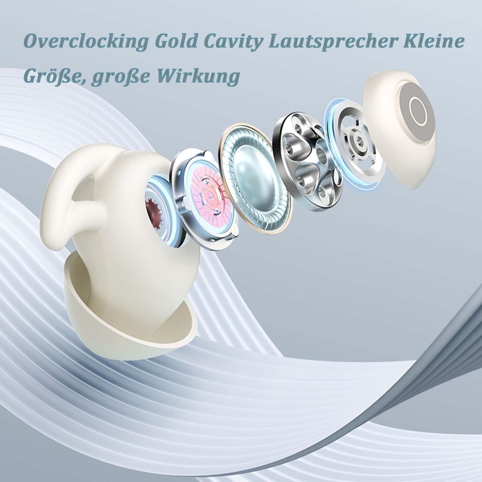 2026 Artevive Bluetooth Moto Earbuds, Mini Kopfhörer Bluetooth Unsichtbar mit ANC, Komfort in Ear Kopfhörer Bluetooths für Anti-Schnarchen, Schlaf, Bewegung, Reisen & Jeder Helm(Schwarz)