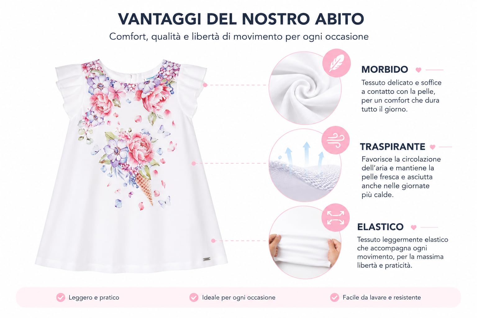 Mayoral - Vestito Bambina Elegante con Fiori, Perfetto per Cerimonie e Feste, Confortevole per Ogni Occasione - 3912