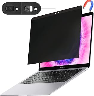 Privacy Screen Protector for MacBook Pro 13 Inch (2016-2022, M1)/ MacBook Air 13 In(2018-2021, M1), Magnetic Removable Laptop Privacy Filter Comes with Camera Cover Slide, Anti Blue Light Glare Mac Screen Protector