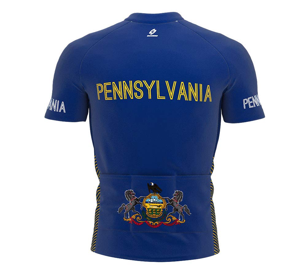 ScudoPro Pennsylvania Bike Short Sleeve Cycling Jersey for Women - Size M Multicolored