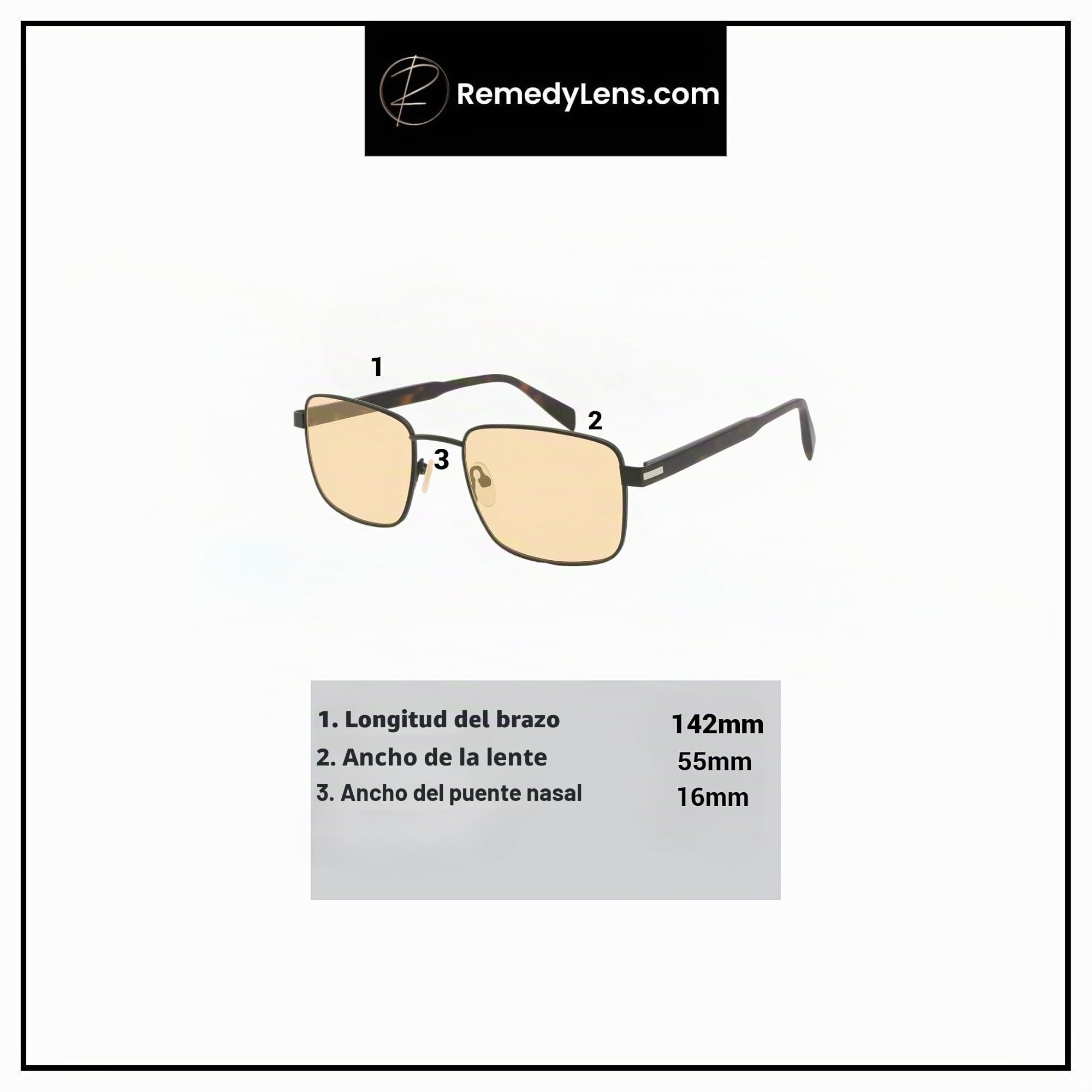 Lennie FL-41 - Gafas de lujo de metal dorado y acetato para migraña y sensibilidad a la luz