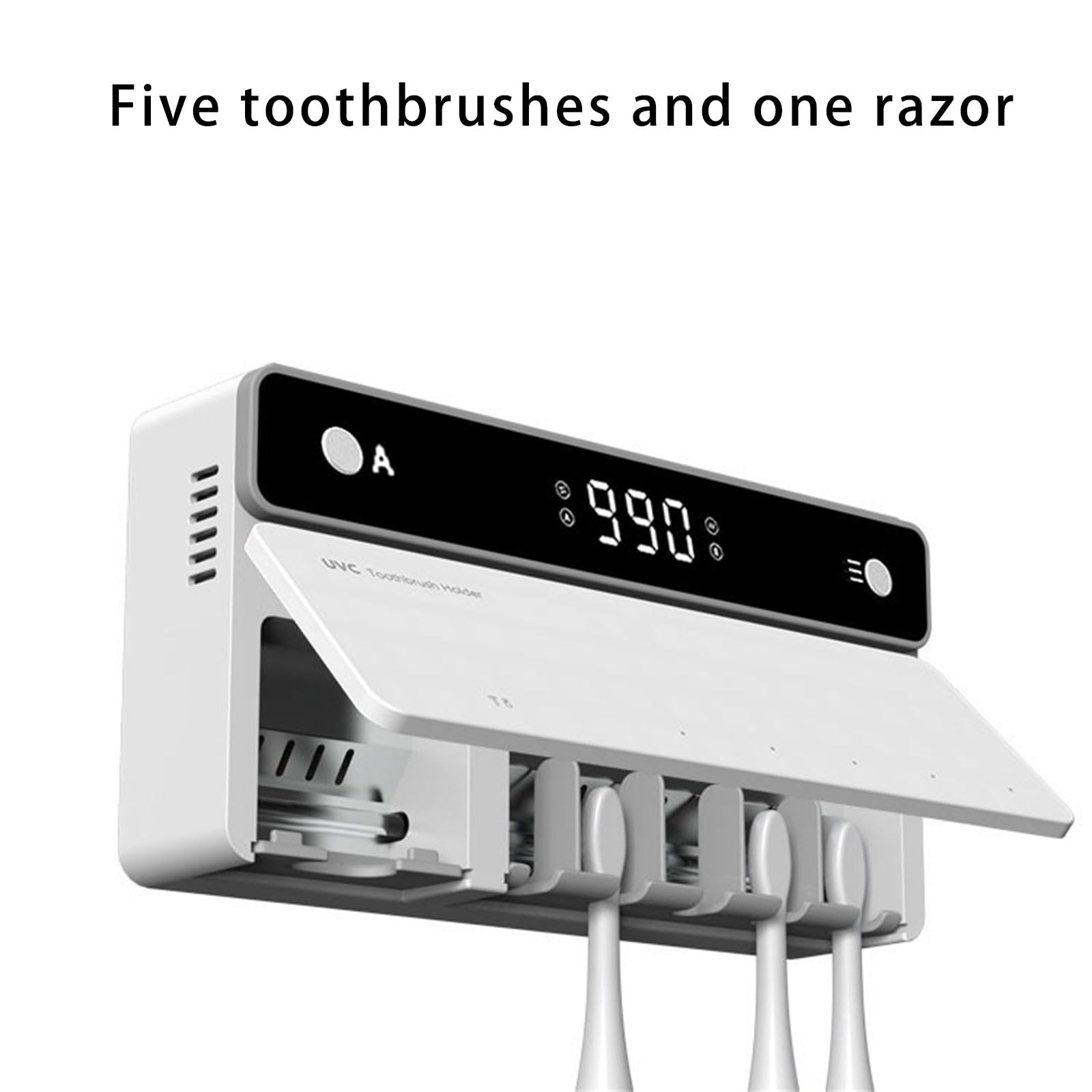 Soporte esterilizador portátil para cepillo de dientes con secado de aire caliente para uso doméstico y hotelero, montado en la pared