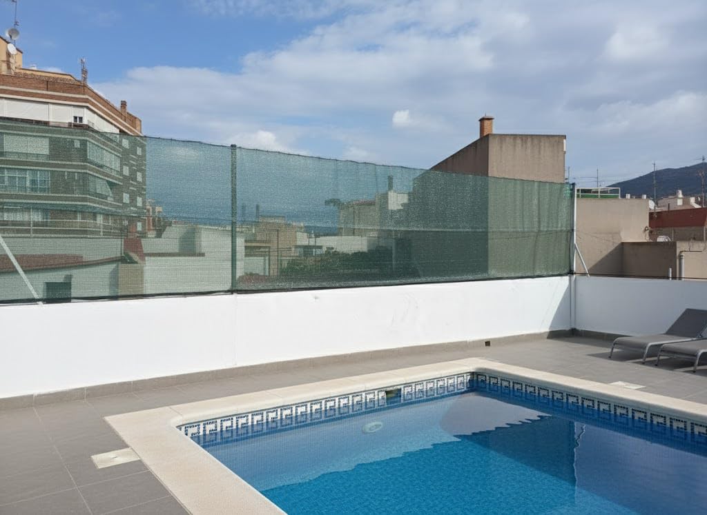 Suinga Malla de Sombreo 2x50 m | Ocultación y Privacidad para Terraza o Jardin | Malla de Ocultación Verde 70 g/m2 | Ocultación 70%, Verde