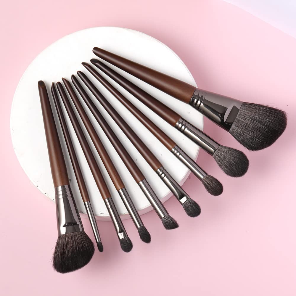 DUnLap Make up Pinsel Alle Ziegenhaar 7/8/9 Stück Make-up Pinsel Set Professionelle Kosmetik for Lidschatten und Gesichtskontur Make up Pinsel Set (Size : XQ1457810111219)