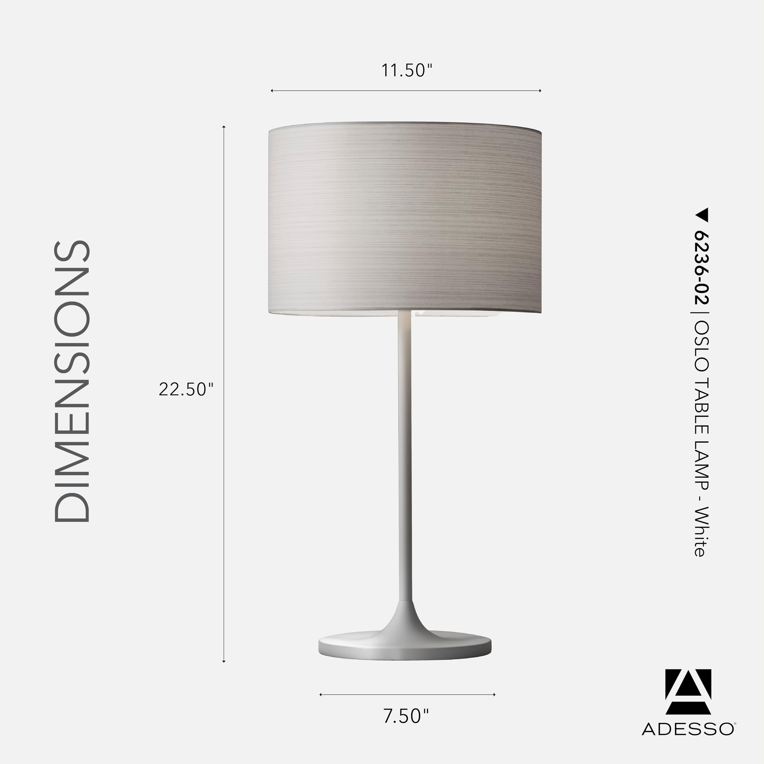 Adesso Table Lamp with Scratch Proof and Corrosion Resistant Body
