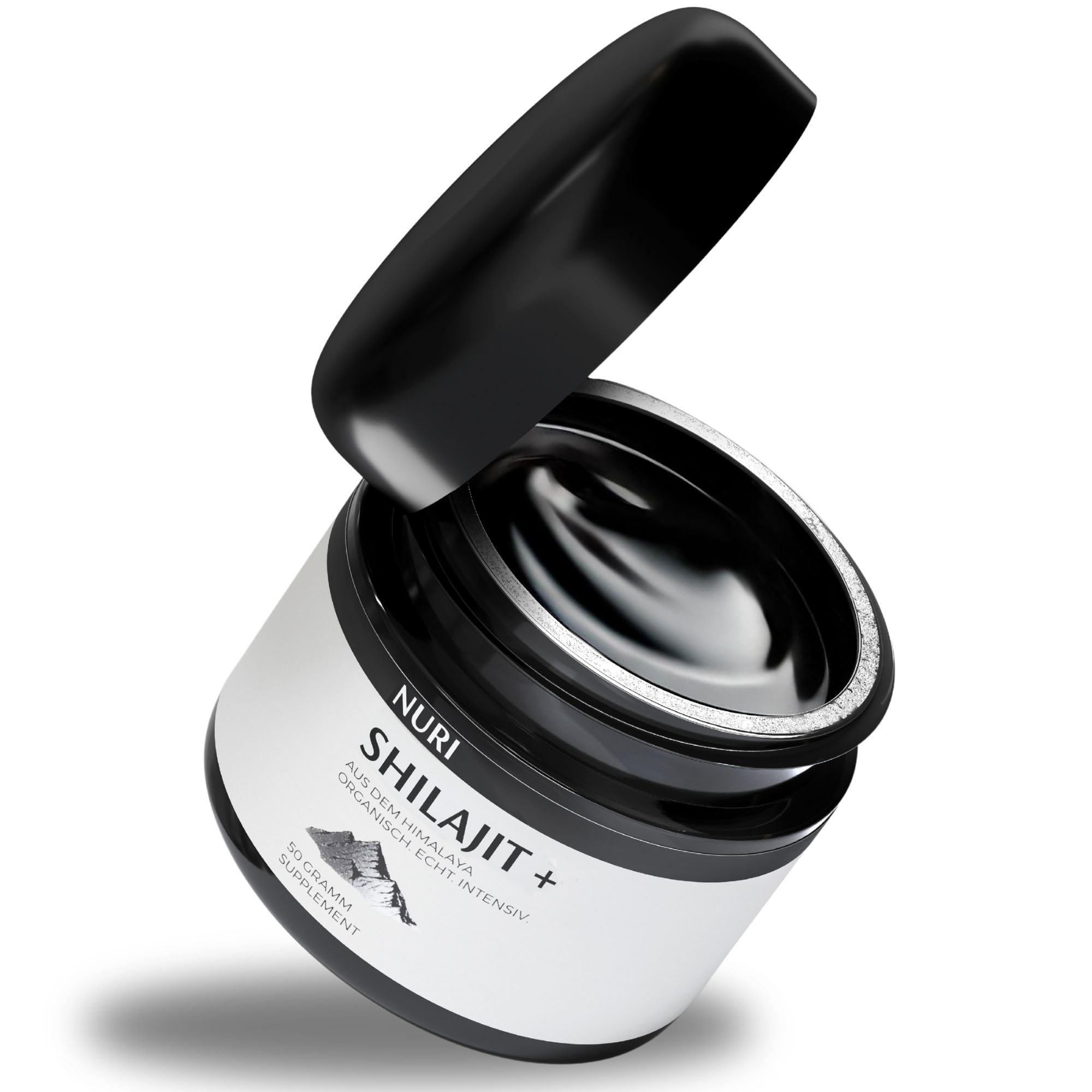NURI Resina original Shilajit – 50 g de resina pura orgánica del Himalaya – 100 porciones – 89% ácido fúlvico – Vegano, probado en laboratorio y fabricado en Alemania