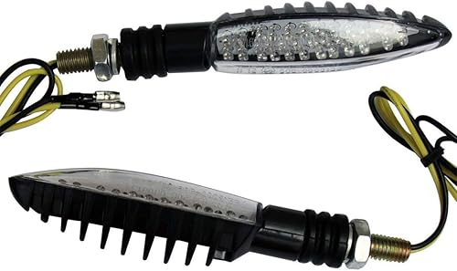 Miniatura 2 de Black LED Motorcycle Turn Signals Blinkers Indicators Compatible for 2016 Kawasaki Ninja H2R