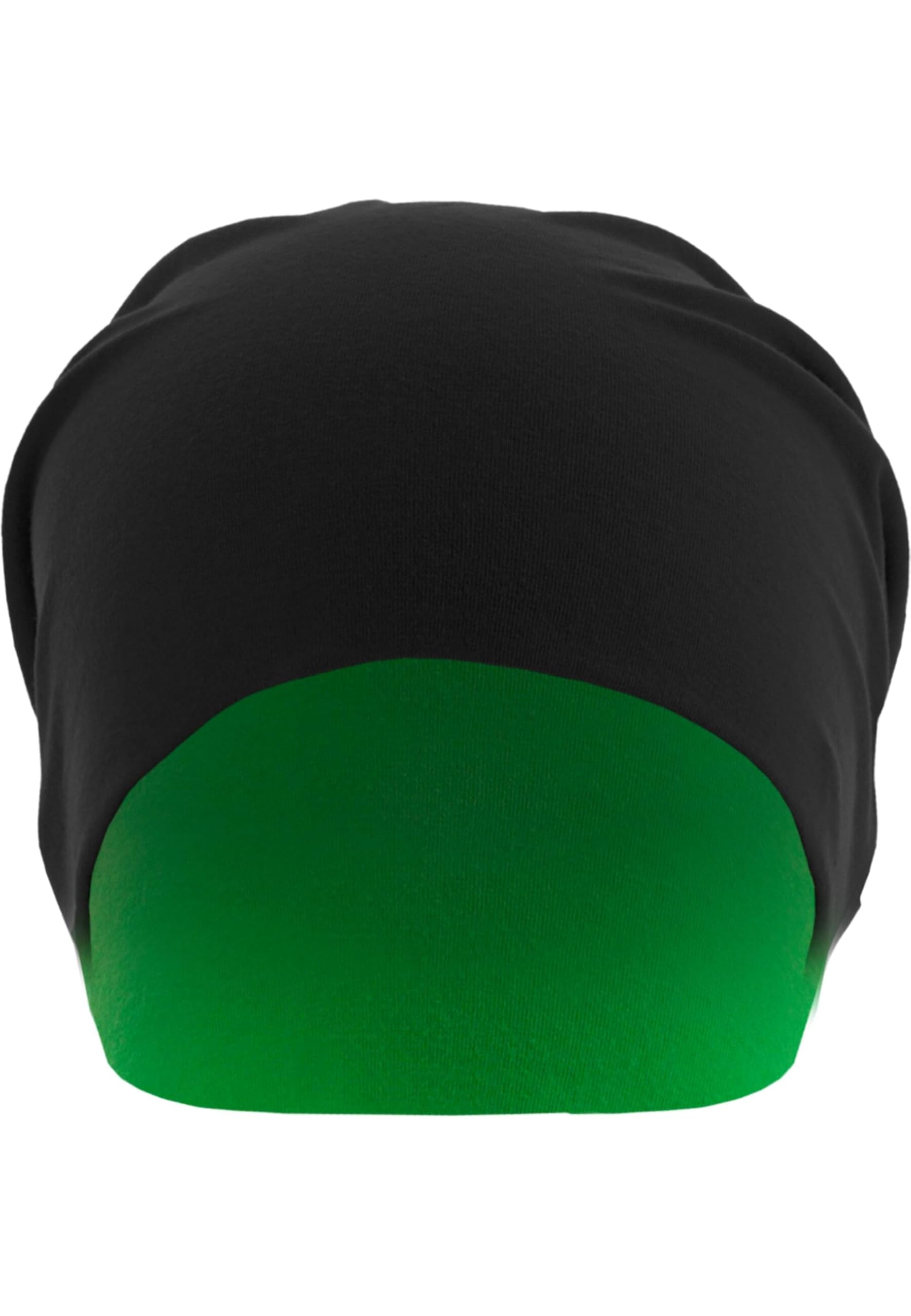 MSTRDS Women's Jersey Beanie Reversible Hat, Multicoloured (Black/neon Green 10377,3897), One Size Fits All