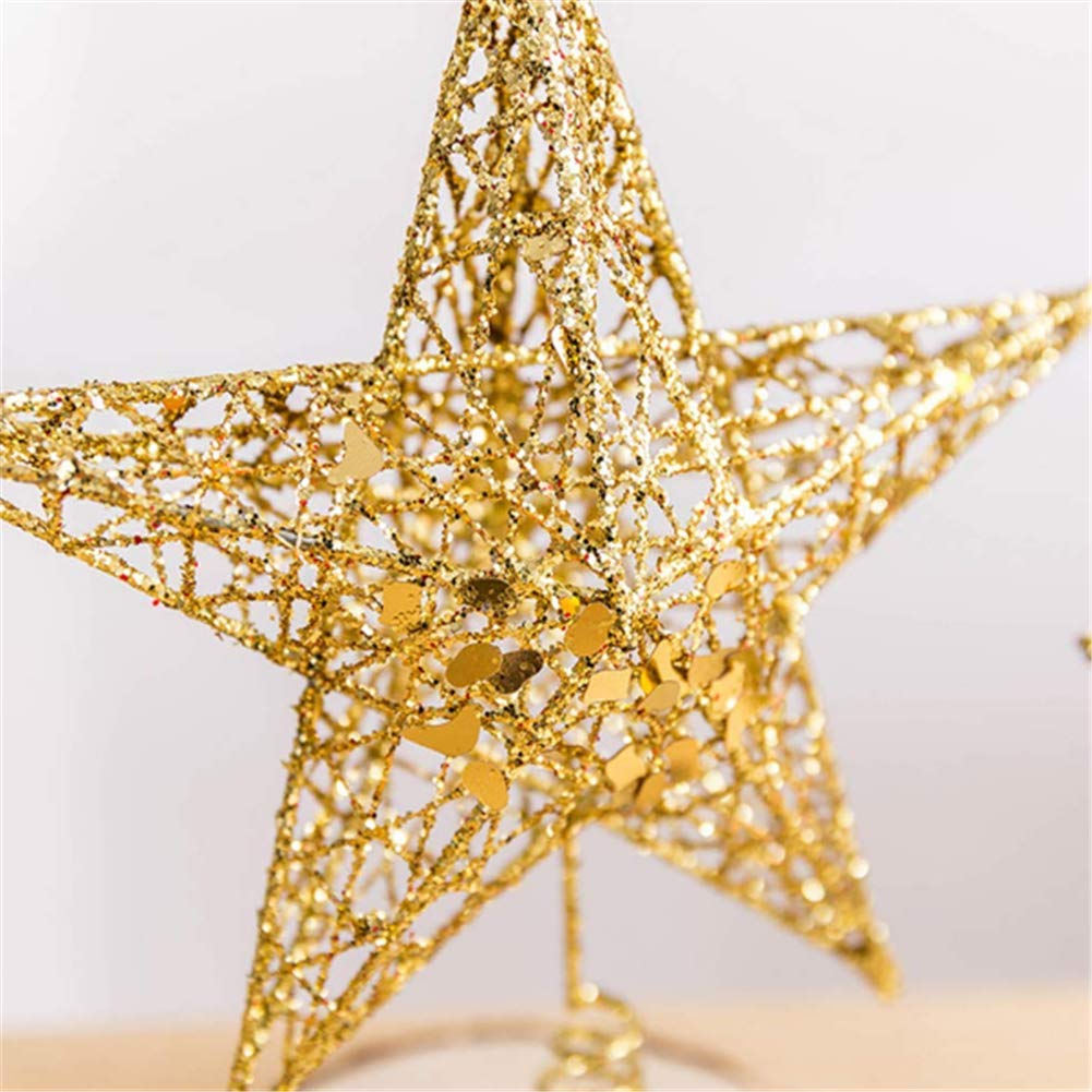 Pointe De Sapin De Noël étoile à Paillettes Molinter – Décoration De Noël 19,5 Cm Rouge (PVC Brillant)