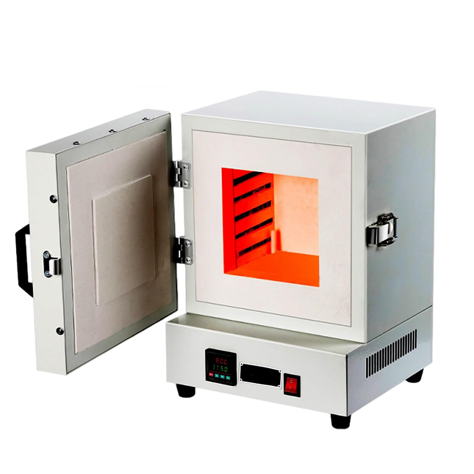 Forno elettrico per ceramica e creazione di gioielli, forno di fusione controllato digitale da 2000 W, temperatura massima 1150 °C, forno per trattamento termico per ceramica e vetro