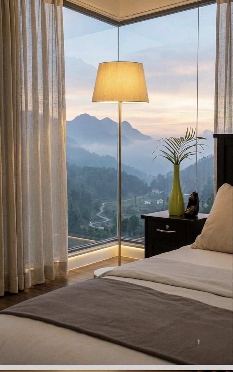 Floor Lamp LED, Incandescent Standing Modern Antique Golden Finish, 52-inch Off White Lampshade for Living Room Corner, Office, Hotel, and Home, Pack of One-picture-33