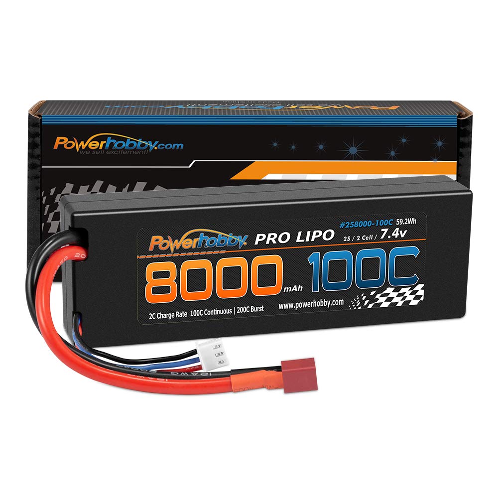 Powerhobby 2s 7.4V 8000mah 100c-200C Lipo Battery W Deans Plug