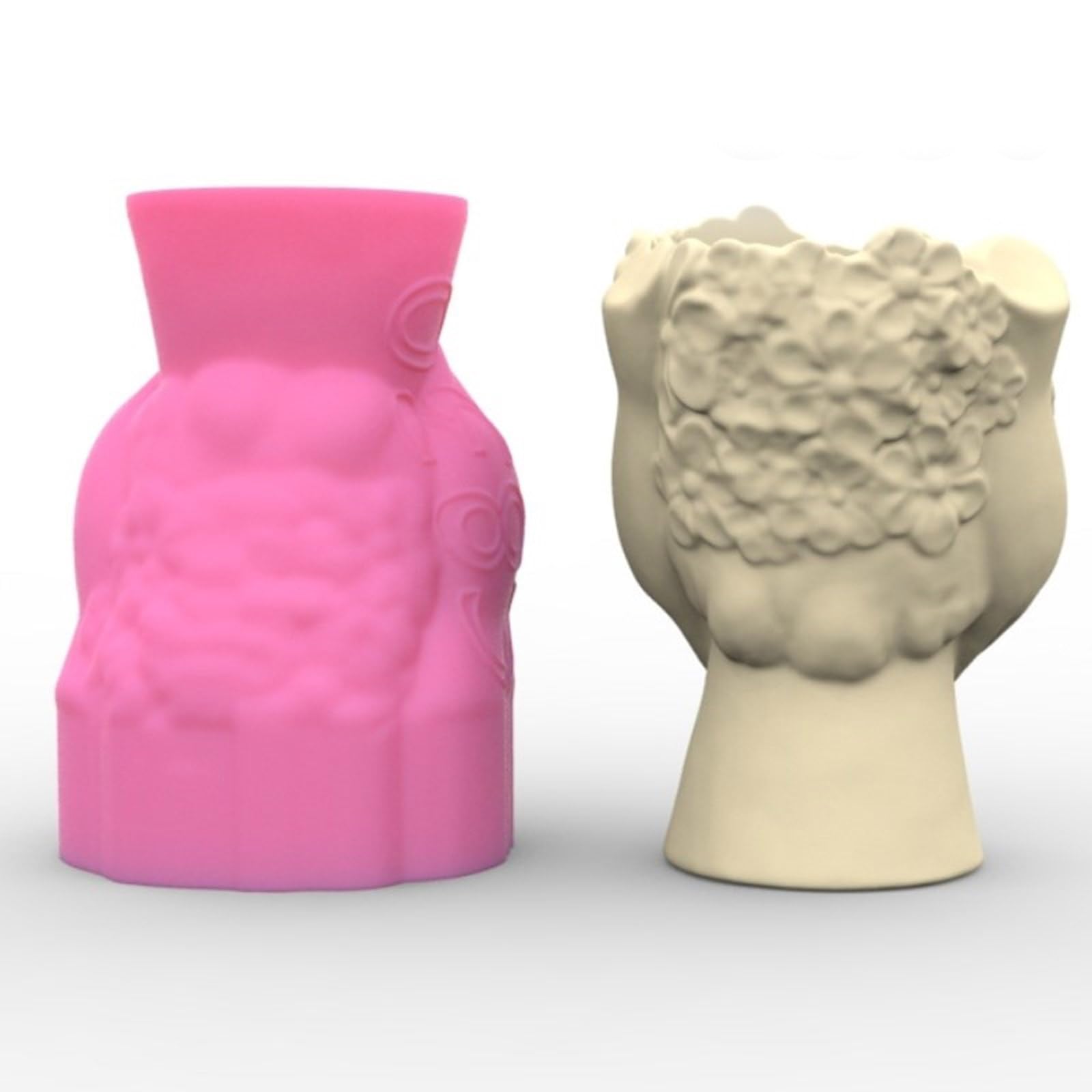 Moldes de silicona para jarrones de flores, moldes de silicona para macetas, moldes de silicona para hacer macetas a mano