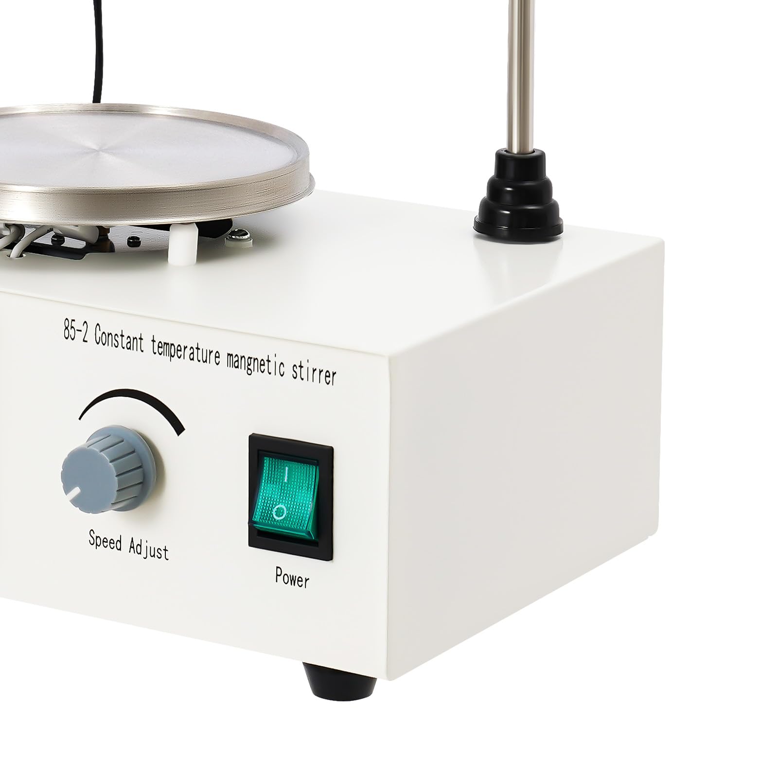 Agitatore magnetico con piastra riscaldante 2000 ml, agitatore magnetico da laboratorio 1-2000 giri/min, con regolazione della temperatura fino a 99,9 °C, stirrer magnetico con piastra in acciaio inox