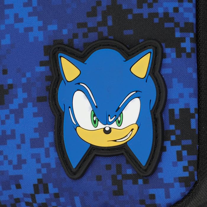 Bioworld Sonic The Hedgehog Sac à bandoulière pour garçon Bleu, bleu, Taille unique