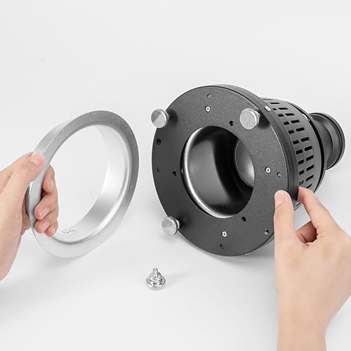 Miniatura 6 de FOMITO Adaptador de anillo de velocidad de luz de 5.98 pulgadas5.984 in para Elinchrom Flash Monolight LED