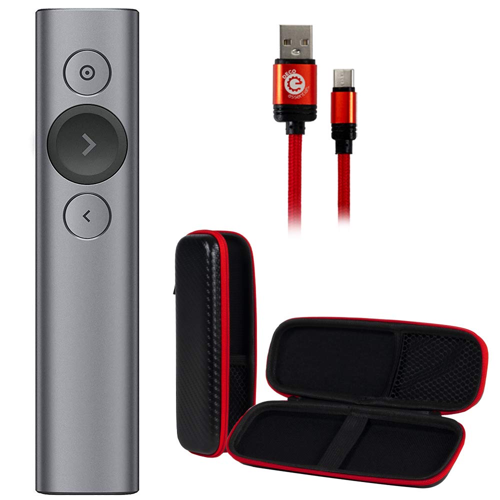 Logitech Spotlight Presentation Remote Pointer (Slate) w/Deco Gear Accessories Bundle