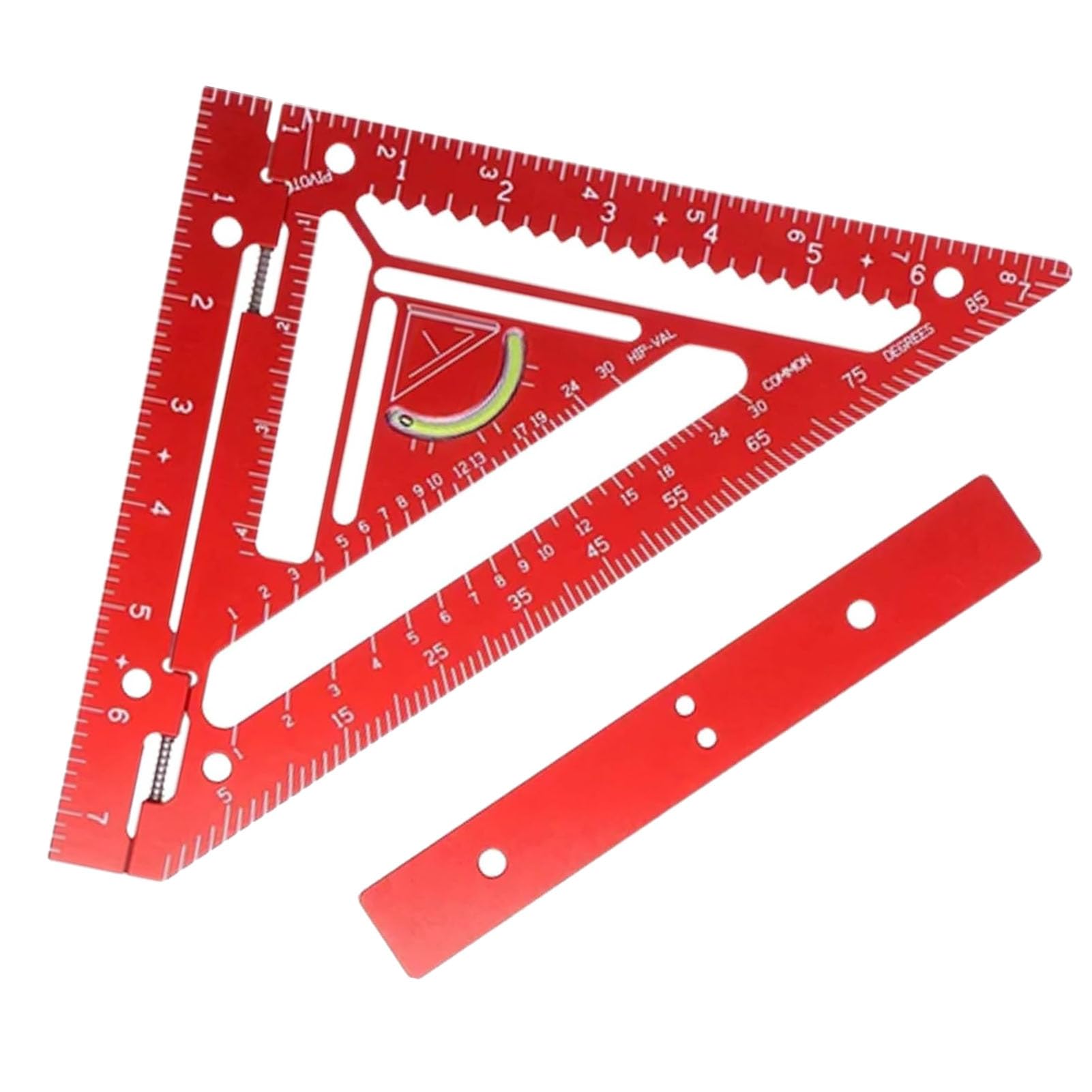 Professionelles Winkelmaßwerkzeug aus robuster Aluminiumlegierung für die Holzbearbeitung – Dreieckslineal zur Winkelmessung und -markierung
