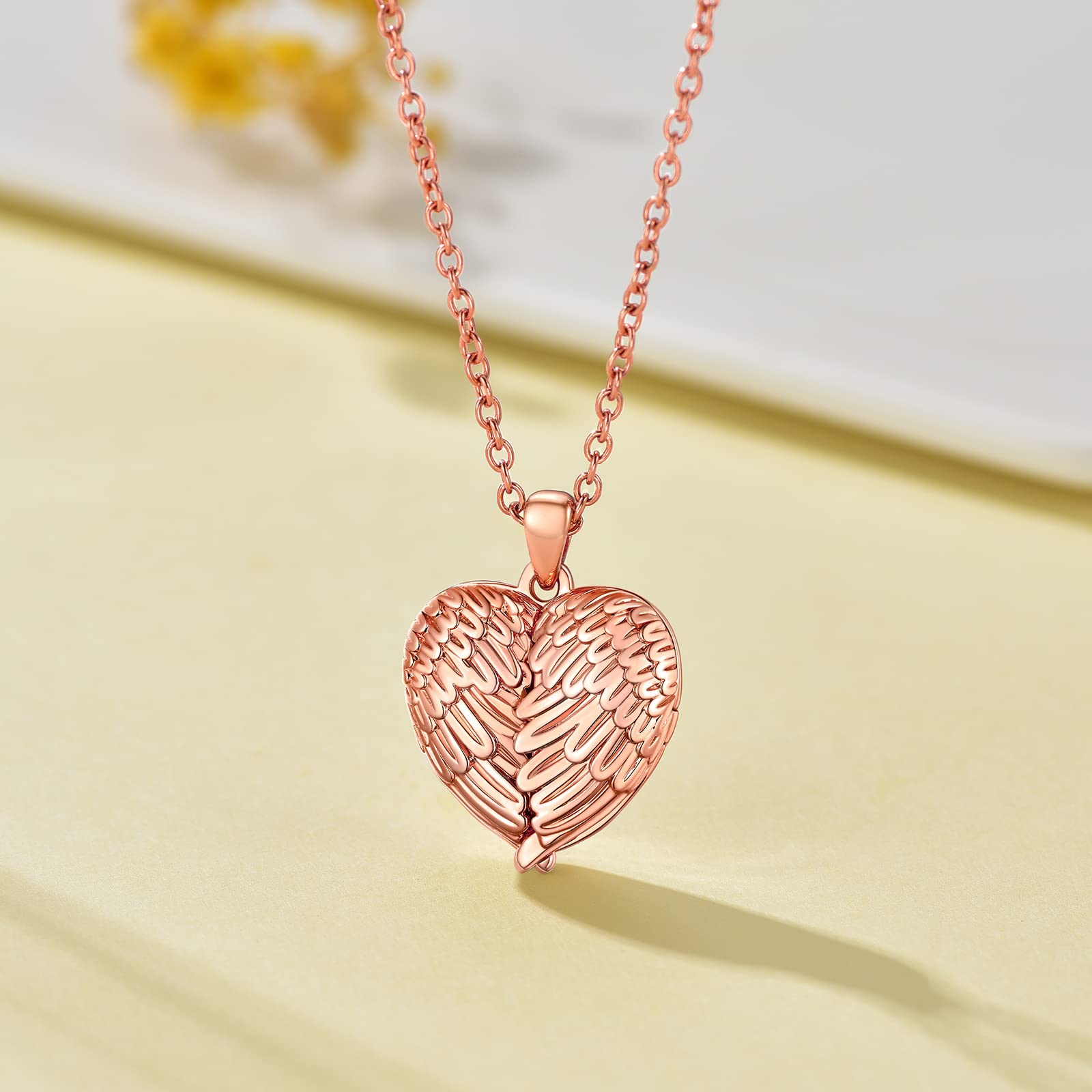 Supcare Cuore Collana con Foto Personalizzata, Argento/Oro/Oro Rosa Collana Donna con Medaglione, 12 Stili Foto Collana Portafoto Locket, Idee Regalo Donna Ragazza Mamma