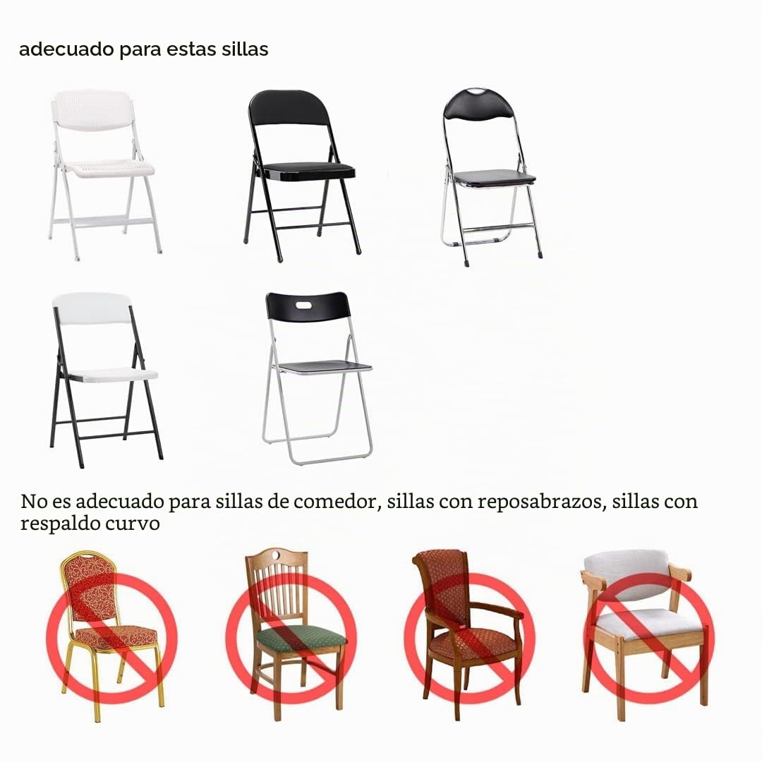 magalo Paquete de 12 Fundas Impermeables Plegables de Elastano Blanco para sillas, Fundas elásticas para Bodas, Fiestas, Banquetes de Comedor y Otros Eventos Especiales