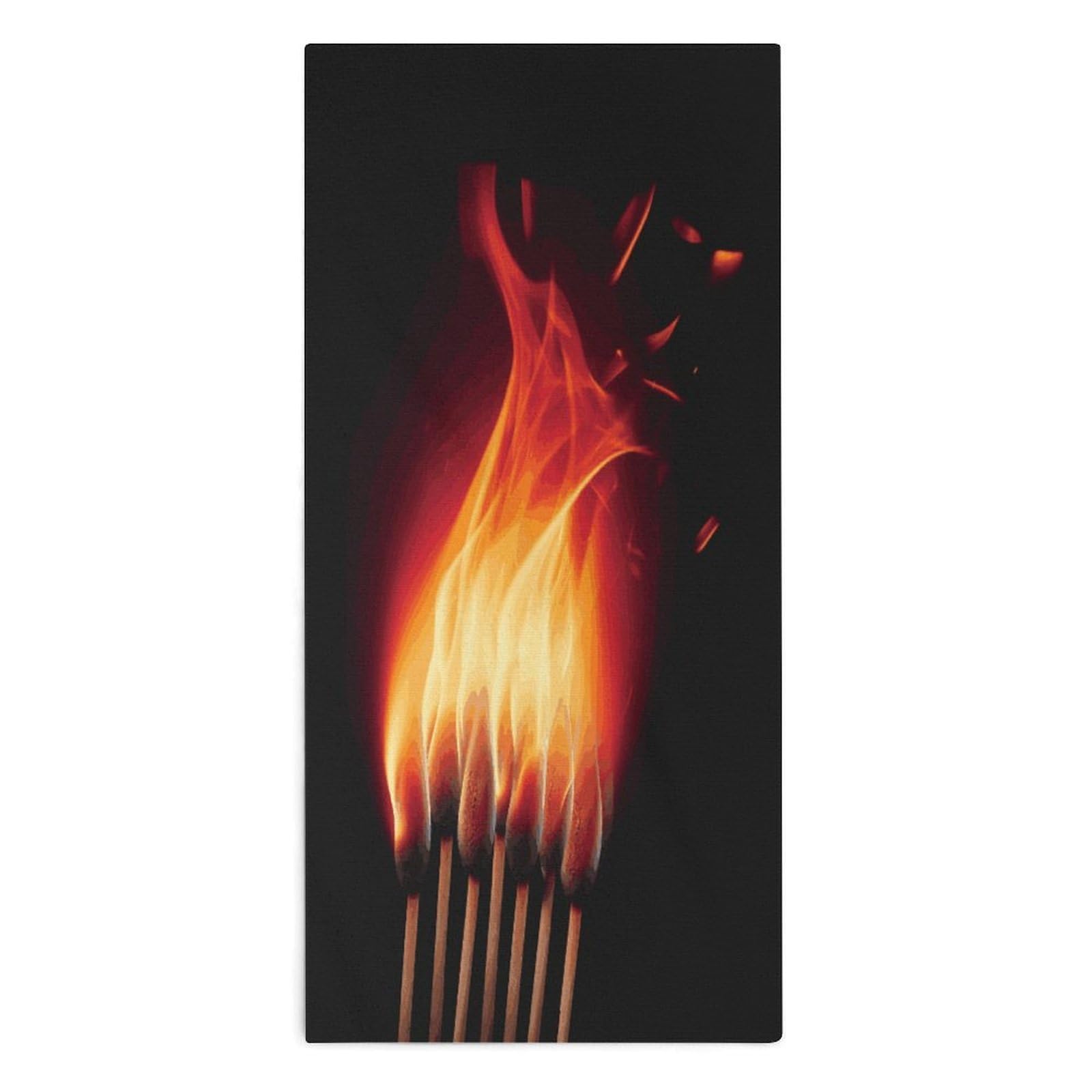 Fodpand Style Flames Matches Microfiber Towels, Decorative Bath Towel Soft & Lightweight, Hand Towels Multipurpose Use For Bathroom, Pool, Gym, Spa, And Hotel Use