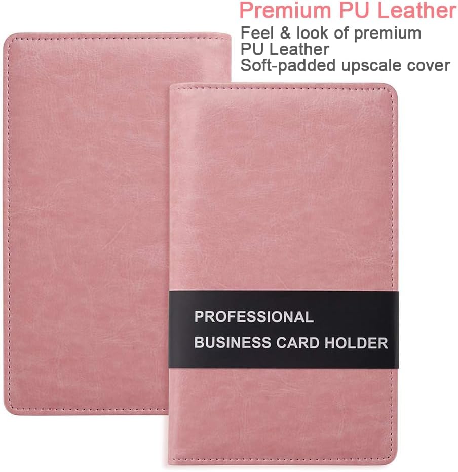 Sooez Leather Professional Business Card Book Holder Organizer for 240 Card