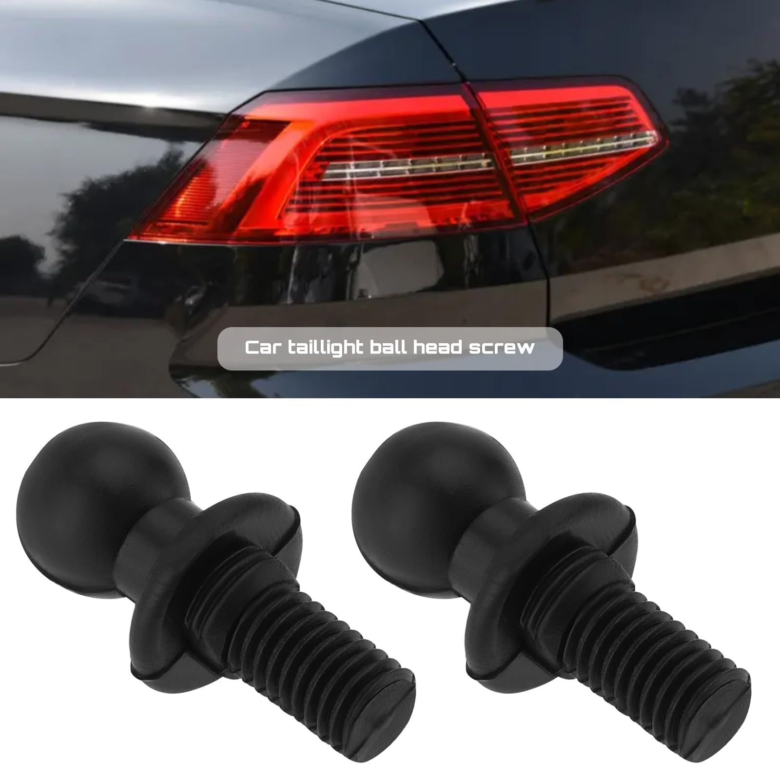 ECSiNG 4 Pièces Vis à Tête Sphérique De Fixation De Feu Arrière Boulon Fileté Vis De Montage à Bille En Plastique Pièce De Rechange