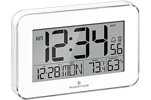 Bathroom Clocks Wall: Marathon Crystal Framed Atomic Wall Clock