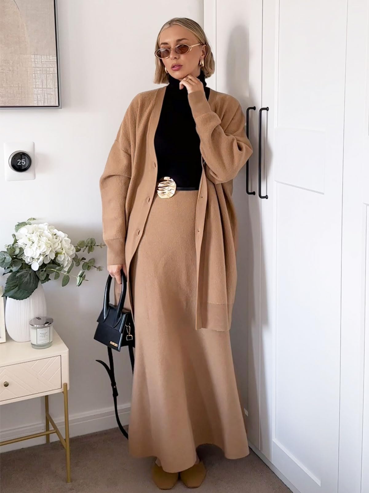 Joyshaper Body Manches Longues Femme Elégant Body String à Col Haut Bodysuit Top Automne Hiver Body Minceur Combinaison Jumpsuit