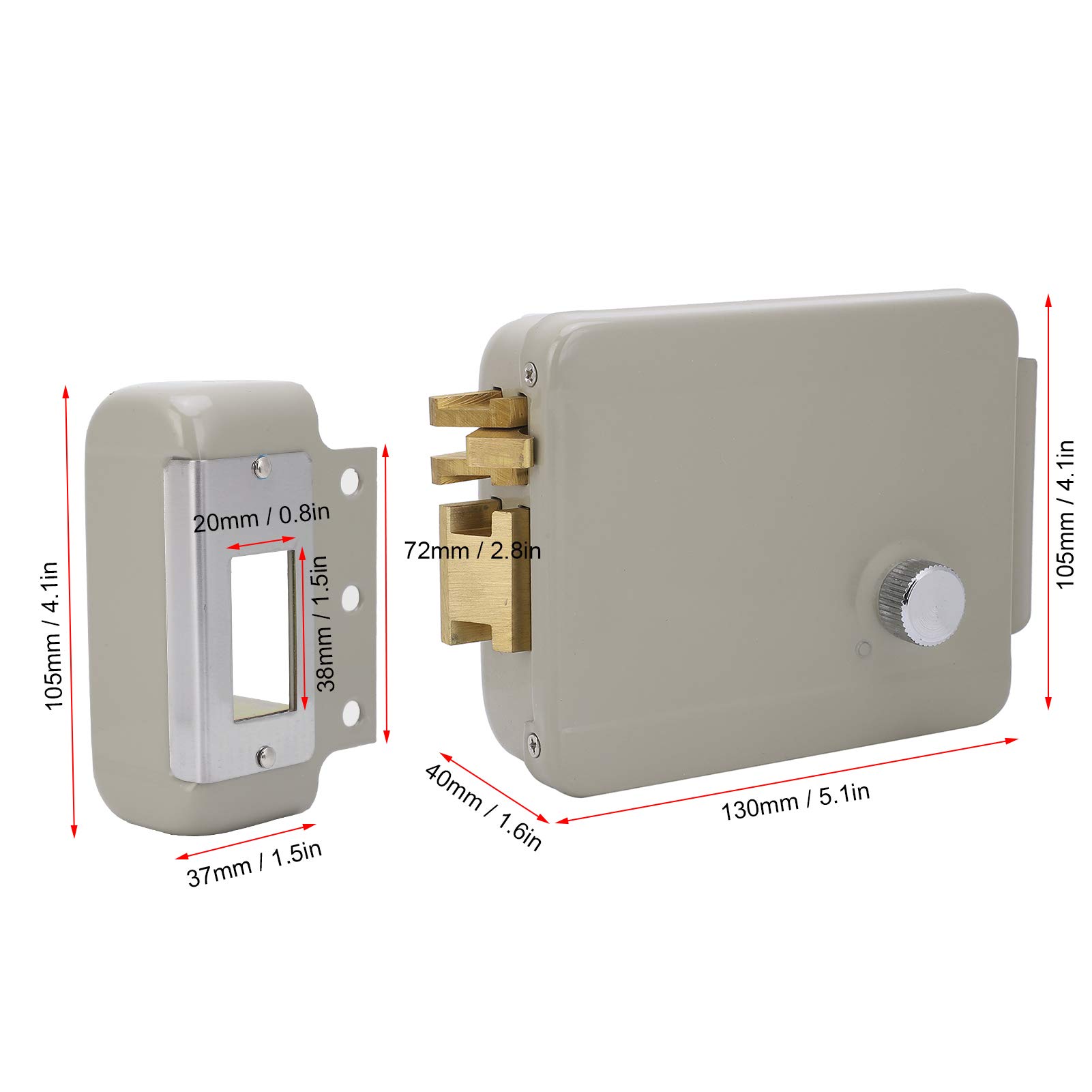 Alomejor 12V Electric Lock, Durable Anti-Theft Mechanism | Żelazo odporne na korozję, bezpieczne i niezawodne, szerokie zastosowanie, mechanizm szybkiego odblokowania