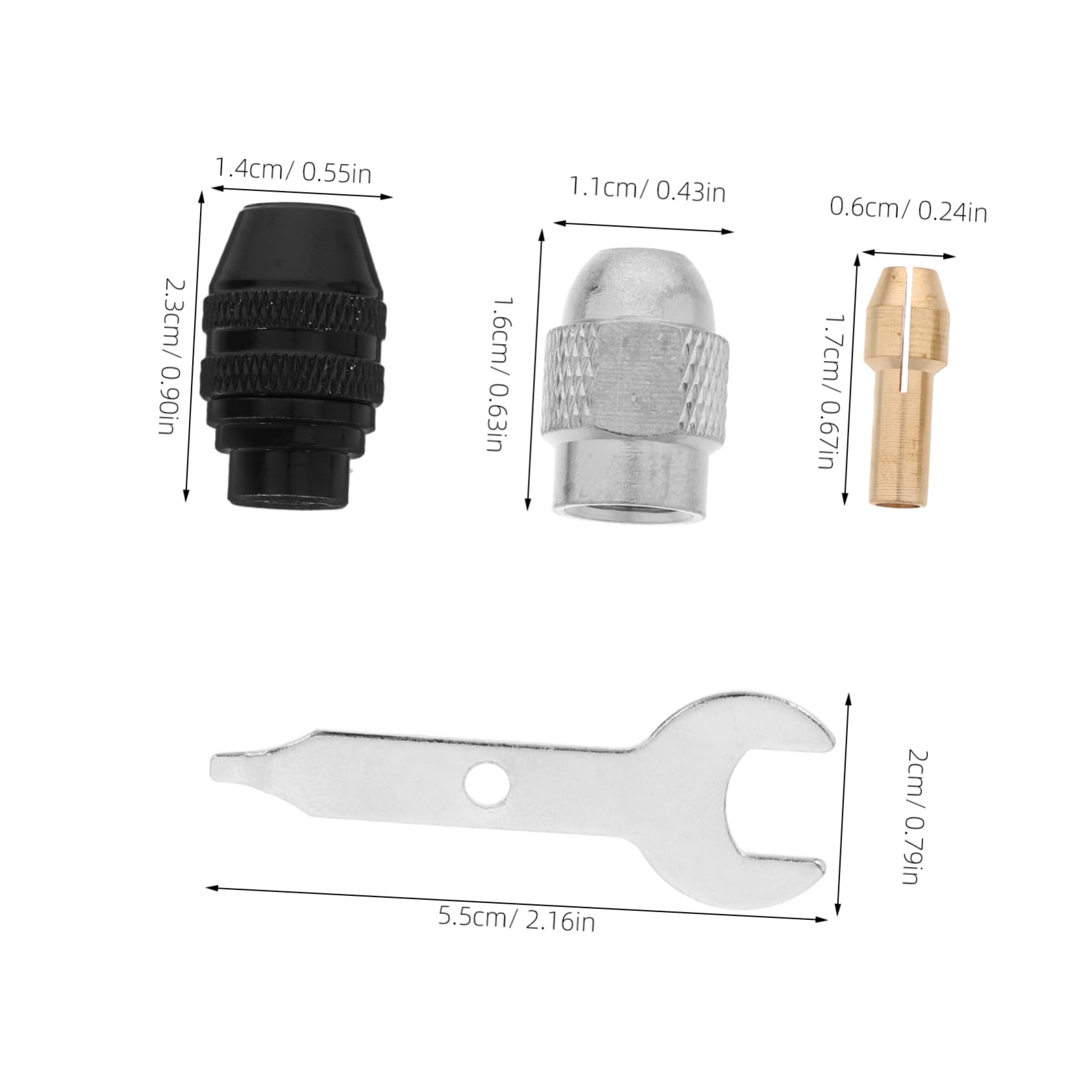 Homoyoyo 16-piece Electric Grinding Chuck Tool Kit Drill Chuck Bit Quick Release Collet for Rotary Tool