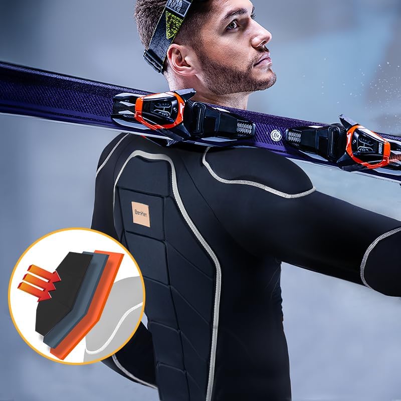 BenKen Men's Women's Professional Anti-Collision Sports Shirts, Motorcycle Jacket with Armor Full Body Armor for Skateboarding Skating Snowboarding Cycling - Image 5