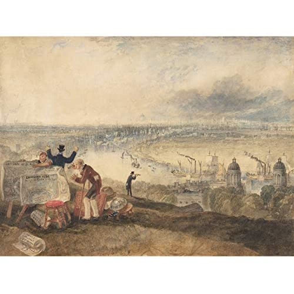 Artery8 Turner View London From Greenwich Painting Unframed Wall Art Print Poster Home Decor Premium