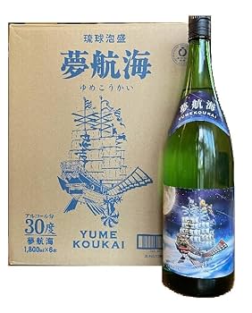與宏文　遊魚文だち瓶　泡盛酒器セット Amazon.co.jp: 泡盛 夢航海1800ml(一升瓶)30度×6本(1ケース