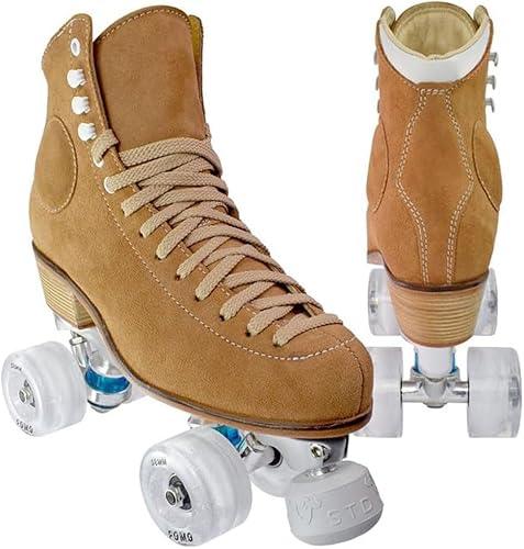 Miniatura 2 de STD Skates & Wheels - Wifa Street Suede Leather Boots with Complete Roller Skates STD Skates Elyo C - Roller Skating - Skates for Street and Urban