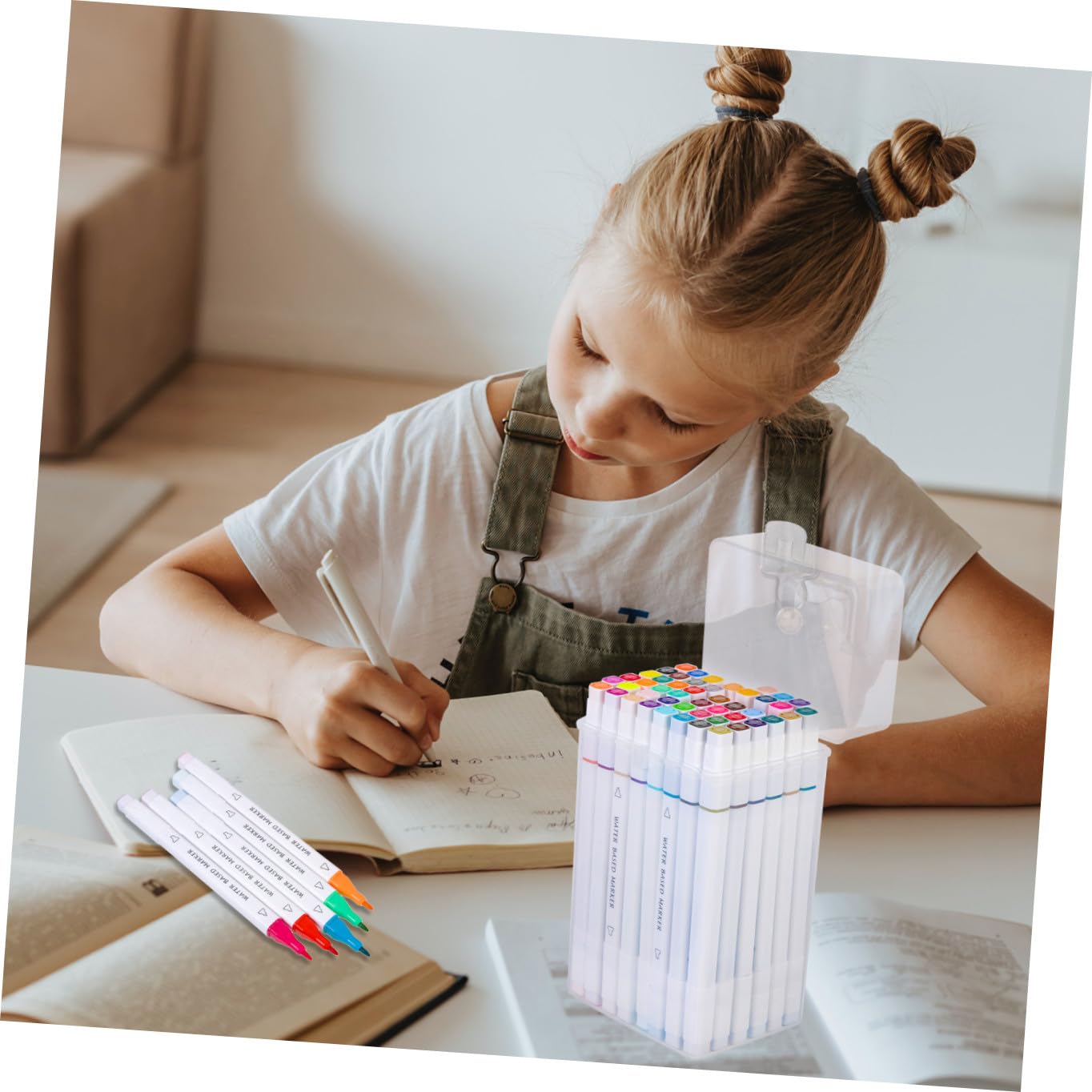 DOITOOL Doppelseitige Kunstmarker für Kinder und Büroarbeit, 48 Stück